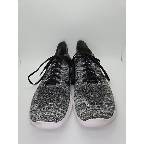 Nike Free RN Flyknit Shoes Womens 7.5 Black White Oreo Running Athletic Sneakers - Picture 2 of 8